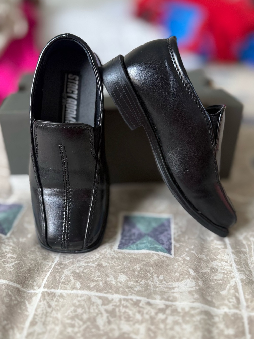 Stacy Adams Black Youth Slip-On Dress Shoes